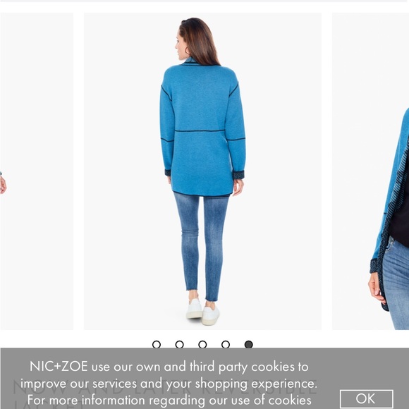Nic+Zoe NOW AND LATER REVERSIBLE JACKET in blue multi, Size PS
New with tags - Picture 14 of 16